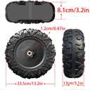 2Pack 33CM/13'' EVA Solid Compound Tire for Power Wheels Ride on Car ﻿Alligator Tires Wheels Upgrade,1.2CM/0.47in Aperture Front/Rear Wheel for Car/SUV/UTV/ATV/Motorcycle Replacement Parts, 13in