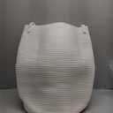 Fiona's magic Cotton Rope Laundry Hamper Basket, 65L Woven Large Laundry Basket, Tall Dirty Clothes Hamper for Storage Blankets, Toys in Bedroom, Living Room OrganizingCollapsibleBeige