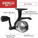 Zebco 33 Cork Reel and Fishing Rod Combo, Graphite Rod with Cork Handle, QuickSet Anti-Reverse Fishing Reel with Bite Alert, 10