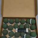 Tessco 24 Pcs Mini Floral Foam Holder Round Floral Foam with Green Arrangement Wire Arrangement Supplies for Table Wedding Wine Bottle Decor