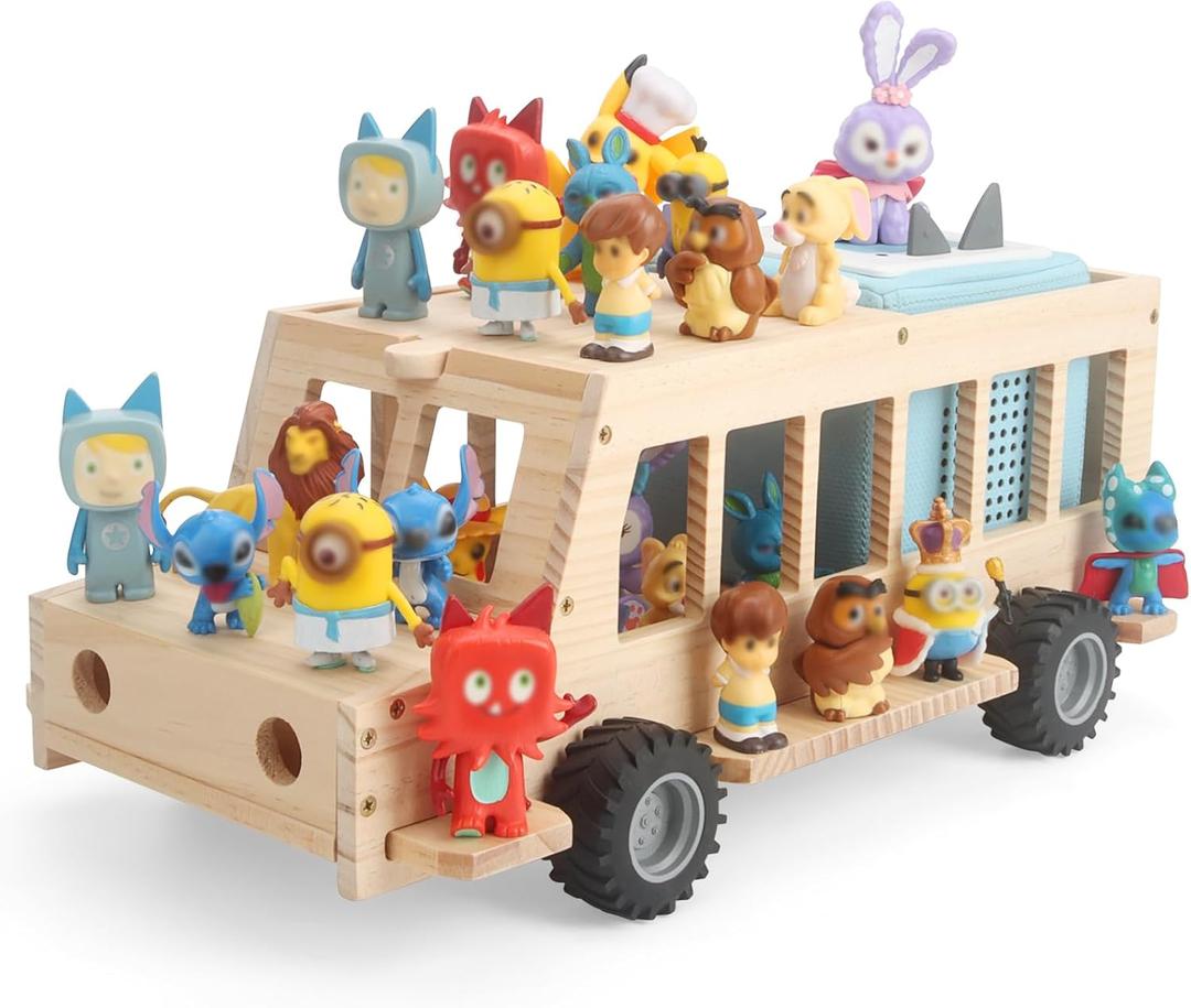 Taladad Shelf for Tonie Figures Characters Storage with 35Pcs Adhesive Metal Plate for Toniebox 2 and Tonie Box 1