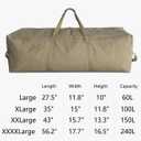 DoYiKe Extra Large Canvas Travel Duffle Bag Heavy Duty, Sports Camping Tent Storage Travel Military