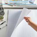 gisgfim 50 Sheets Large Graph Paper 24 X 36 in Graph Paper Pad 1/4 in Ruled Large Grid Paper Sheet Blueprint Paper Engineering Paper Poster for Architect Designer Mathematician Draftsman(White Blue)