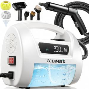 2026 Upgraded Handheld Steam Cleaner, 230F/3.5 Bar High-Pressure Portable Hand Held Steamer for Home & Car, 30s Heat-Up, Chemical-Free Deep Cleaning for Kitchen, Bathroom, Grout (White)