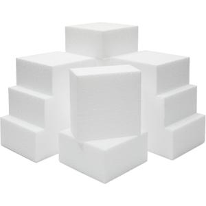 Juvale Foam Blocks - 12-Pack, 4 x 4 x 2 in White - Floral Foam for Flower Arrangements, Crafts & Floral Arrangement Supplies