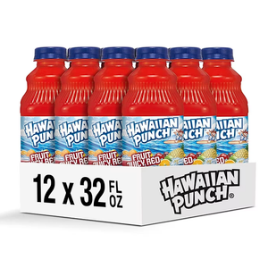 Hawaiian Punch Fruit Juicy Red 12- 32 oz Bottles, Best By Sep. 10/2026