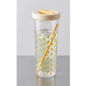 Plastic Sipper & Straw Lemon Edition