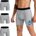 Mens 120ml Absorbent Incontinence Underwear Washable, Reusable Leak Proof Briefs for Adults, 3 Pack Protective & Anti-Odor Boxers, Grey, XL