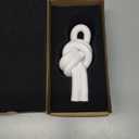 Rool Clay Knot, Coffee Table Decor, Neutral Home Decor Shelf Decor, Modern Farmhouse Living Room Decor, Home Decorations for Living Room Boho Table Decor, Chain Link (White)