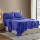 Nestl Extra Deep Twin Sheet Set - 2 Piece Breathable & Cooling Sheets - Hotel Luxury Bedding Set - Easy Fit - Super Soft, Wrinkle Free & Comfy - Royal Blue