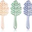 3PCS Hair Scalp Massager Shampoo Brush - Scalp Care Comb with Handle and Soft Silicone Bristles - for Wet and Dry Hair, Removes Dandruff,Relieves Itching