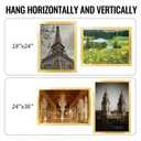 QDSSDECO 24" x 36" Poster Frame with Wood and Plexiglass, 1 Pack Gold