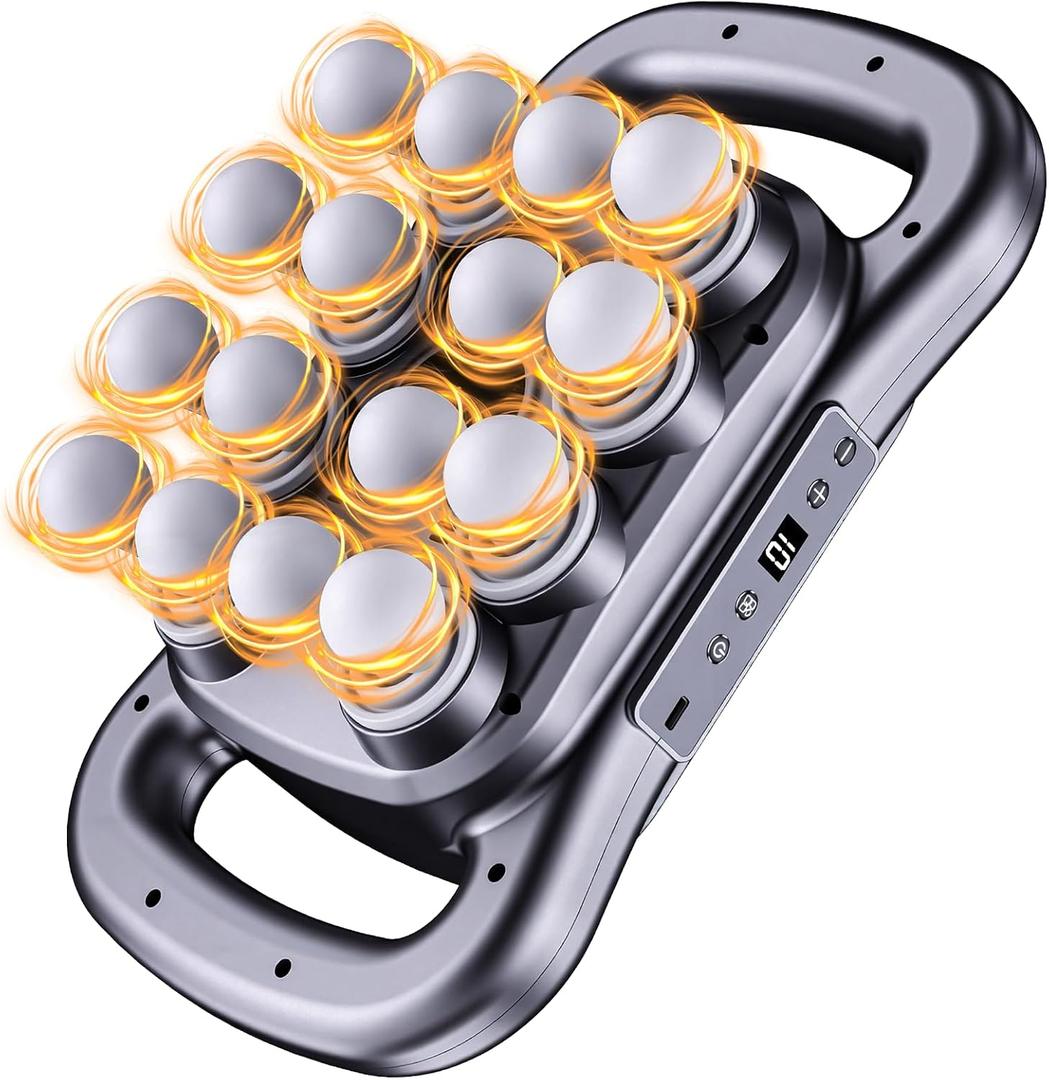 16-Head Massage Gun,2026 Upgrade Deep Tissue Percussion Massager with 9 Modes 9 Intensities, Muscle Tension Release Electric Massage Tools for Back,Shoulders,Legs,Gifts for Mother's Day