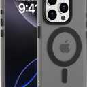 aoub for iPhone 15 Pro Case, Compatible with MagSafe, Rugged Sturdy Shockproof Protection Bumper, Magnetic Phone Case for iPhone 15 Pro, Classic Hybrid Clear Case, Black