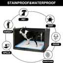THINMUHAND Dog Toilet with High Walls - Indoor Male Dog Pee Station & Litter Box, No-Spill Dog Pee Pad Holder, Waterproof, Easy to Install & Clean (33" L x 25" W x 17" H)