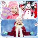 Geyoga 3 Pairs Cat Paw Gloves Therian Theme Furry Kawaii Plush Fingerless Paws Cosplay Gloves Girls Women Gift Costume Favor