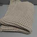 TYUU Pale Beige Bathroom Rug, Waffle Bath Mat Non Slip Washable Super Absorbent Quick Dry Boho Farmhouse Bathroom Decor, 30''x20'' / 1'8" x 2'6" Pale Beige