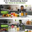 WETIE Cold Press Juicer, Smart Touch Juicer with 99% Juice Yield