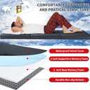 HOMBYS Tri Folding Memory Foam Camping Mattress for Outdoor Sleeping, Portable Waterproof Camping Pad Mat for Travel Truck Bed Tent