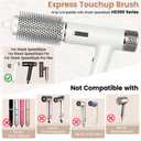 Round Brush Attachment for Shark SpeedStyle, for Shark Speed Style Pro/Pro Flex Hair Dryer, Normal Oval Round Volumizing Brush Styling for Straight, Wavy, Curly, and Coily Hair, Sliver