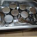 VEVOR Rectangle Chafing Dishes, 9 Qt 4 Pack Stainless Steel Chafing Dish, Food Warmer Chafer Complete Set with Hollow Handle, 2 Food Tongs, Lid, Canister Holder, Chafer Dishes for Banquet Wedding