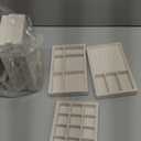 Elsjoy 8 Pack Velvet Jewelry Trays, Stackable Jewelry Organizer Trays for Drawers, Beige Jewelry Storage and Display Tray Inserts for Necklaces, Rings, Earrings