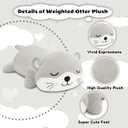 Finebee Weighted Otter Stuffed Animals, Cute Weighted Otter Plush, Soft Stuffed Weighted Plushie Birthday for Kids & Adults (9.8" 0.8Lbs)
