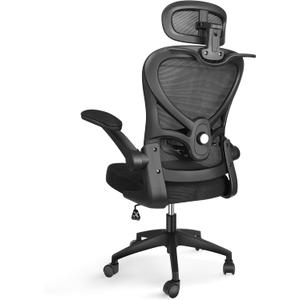 Comfortable Home Office Computer Chair, Adjustable Headrest Armrest, Lumbar Support, Up and Down Adjustable 360 Degree Swivel Chair