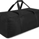Extra Large Travel Duffle Bag, 160L Gear Bag for Men and Women, Storage Bag Ideal for Overnight Camping and Weekend Getaways, Black