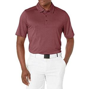 Cutter & Buck Men's Moisture Wicking Textured Cascade Melange Stripe Polo Shirt, S