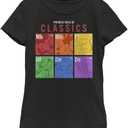 Disney Characters Sensational Periodic Girl's Solid Crew Tee (Black, XL)