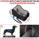 TKYZ Center Console Dog Car Seat,Pet Puppy Car Seat,Middle Console Dog Armrest Booster Seat for Small Dogs(Black)