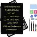 11" LCD Screen Replacement Compatible with iPad Pro 11 2021 3rd 4th Gen A2377 A2459 A2301 A2460 2022 A2435 A2761 A2762 A2759 OLED Display Assembly Touch Digitizer Repair Kit