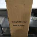 Dog Door for Sliding Glass Door, Adjustable Height 75 4/5" to 80 3/10" Sliding Door Pet Door Insert, Suitable for Dogs Up to 75 lbs, Large, White