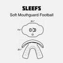 SLEEFS Football Mouth Guard - Lip/Mouthguard with Helmet Strap - Lip/Teeth Protector Mouthpiece - No Boil - for Youth/Adults, Maximum Air Flow, for All Sports - Momma This One for You (White)