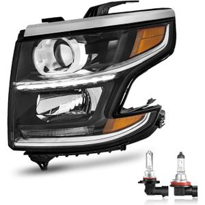 Headlights LED DRL Projector for 2015-2020 Chevy Tahoe/Suburban, 2016-2019 Chevy Suburban 3500HD Headlamp Replacement Single Driver Side