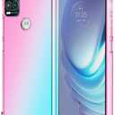 Motorola Moto G Stylus 5G (2021) Cellular Phone Case, Pink/Teal Shockproof TPU Soft Silicone