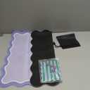 22 in Mini Mahjong Mat for Travel Portable Mahjong Game Mat with 4 Pcs Mahjong Tile Shufflers, Non-Slip Rubber Backing, Foldable Surface & Carry Bag (Lavender)