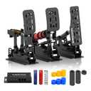 SIMSONN Plus X Racing Simulator Hydraulic Pedals Sim Racing Pedals Support Haptic Reactor (Plus X Black P3-H3)
