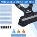 Adjustable Weighted Vest for Men and Women 20-32lb Vest with 6 Ironsand Weights, Adjustable Body Weight Vest Exercise Set for Strength Training,Cardio,Running, Walking
