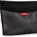 Pack All Water-resistant Material Zipper Pouch, Mesh Zipper Bags for Storage, Travel, Office (Black, Large)