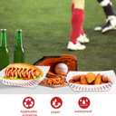 Roshtia 100 Pack Baseball Party Supplies Paper Food Trays Disposable Serving Tray Nacho Food Boats for Baseball Birthday Decorations(2lb)