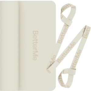 BetterMe Yoga Mat - Non-Slip Exercise Mat for Women - Cushioned Pilates Mat for Home Workouts, Stretching & Hot Yoga - Portable Fitness Mat with Strap