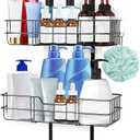 Anyshwu Shower Caddy Hanging, White, Plastic, Unisex, 13 Inches Deep x 6 Inches Wide x 4 Inches High, Hanging Mount, Quick Dry, For Showers