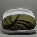 YnM 17lbs Weighted Blanket for Adults, Cotton Heavy Bed Throw Blanket with Cooling Glass Beads for All Season Use, Ideal for One Person of 160lbs (60x80 Inches, Queen Bed, Army Green)