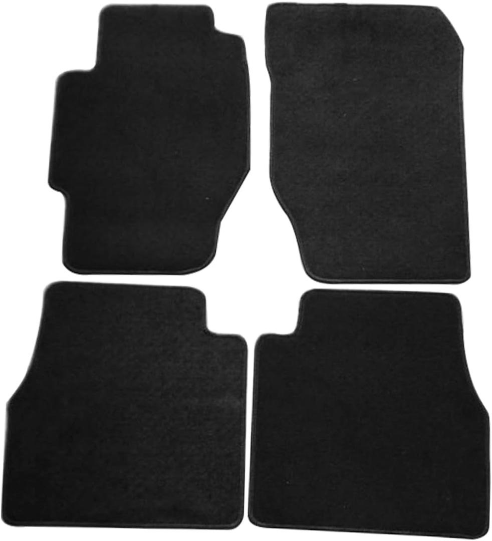 Nylon Floor Mats, Compatible with 1998-2002 Honda Accord Black Front Rear 4 Pieces Full Set Interior Car Carpets Liner