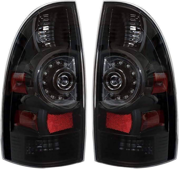 WFLNHB Tail Lights Replacement for 2005-2015 Toyota Tacoma Smoked Rear Brake Lamp Taillights Passenger and Driver Side 8156004160 8155004160