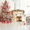 6 Pack Artificial Red Berry Stems 25.2 Inch, Long Christmas Red Berries Faux Red Berry Picks for Christmas Tree, Red Holly Berry Branches for Christmas Floral Arrangements Vase Decorations