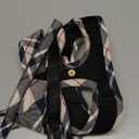 KOOLTAIL Small Dog Harness and Leash Set, Step in No Pull Soft Mesh Padded Pet Vest Harness Collar for Small Size Dogs Cats Boy Girl, Breathable & Lightweight Plaid Puppy Harness, Beige S