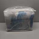 INGEROOM Washable Area Rug 6x9, Abstract Design Non Slip Low Pile Area Rug for Living Room Bedroom, Stain Resistant Soft Blue Carpet Mat